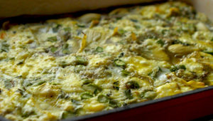 Artichoke Asparagus Breakfast Bake