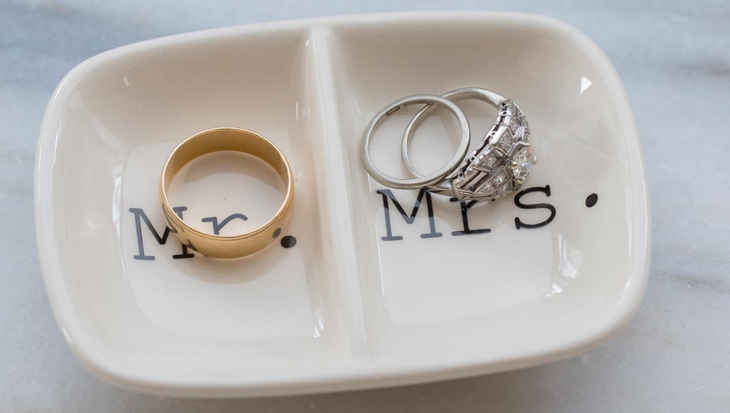Mr. and Mrs. ring dish
