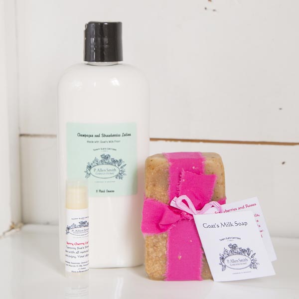 Goat milk lotion, soap and lip balm