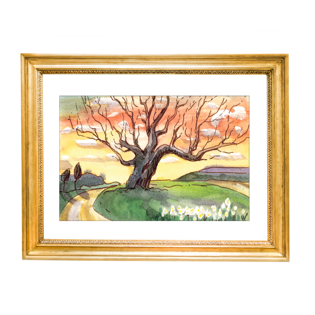 Mother-oak-in-spring-framed