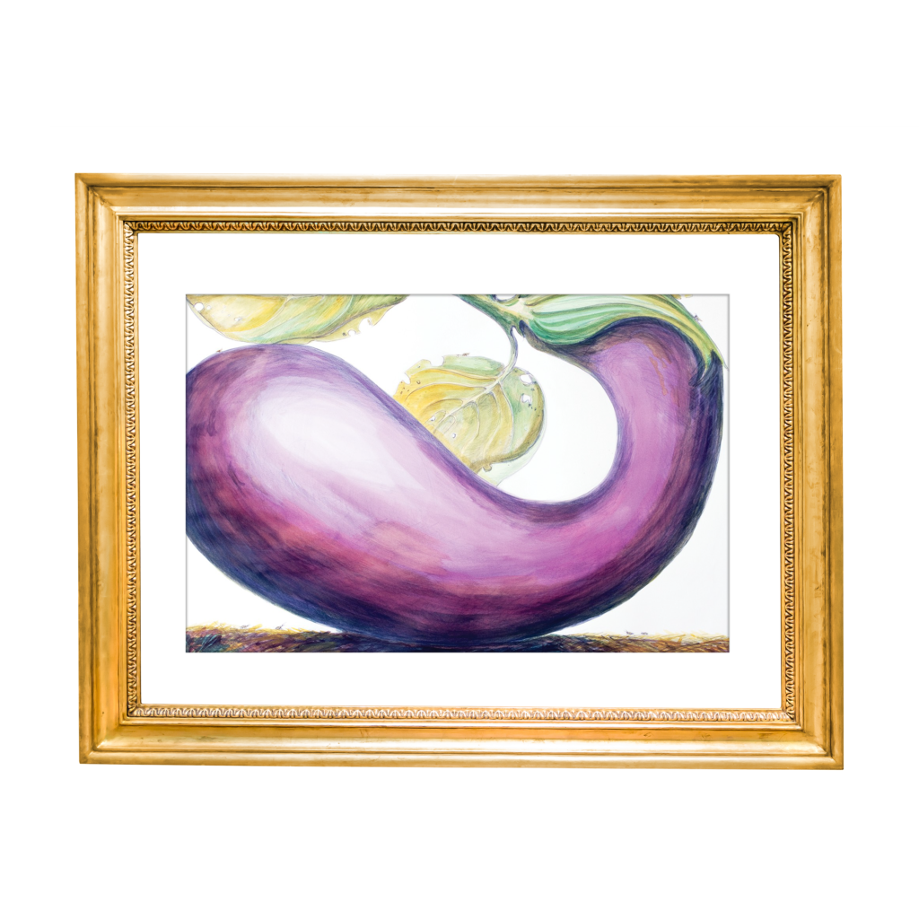 Purple-eggplant-framed